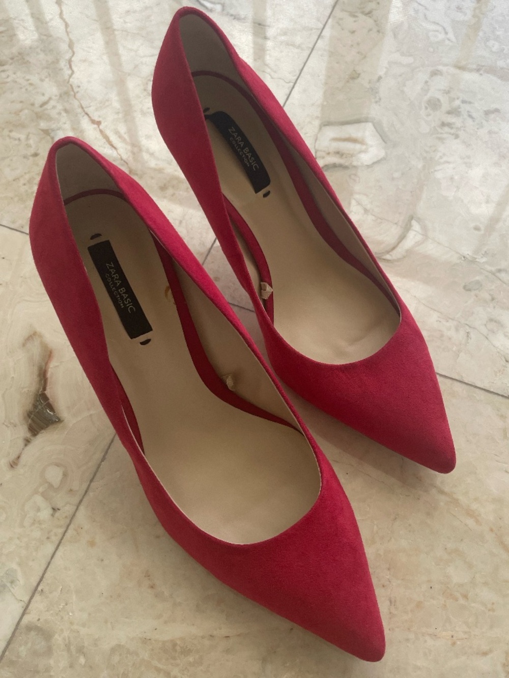 Zara - Red Suede Pumps